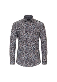 CASAMODA - Herren Freizeithemd Print Casual Fit - Hellbraun