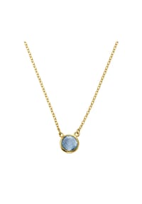CELESTA® - Damen Kette mit Anhänger, 375er Gold mit Blautopas - GOLD