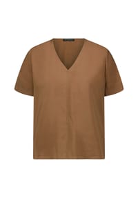 BETTY BARCLAY - Shirtbluse, V-Ausschnitt, für Damen - 7050 CLASSI NOUGAT