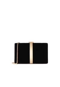 Kazar - Elegante Clutch-Tasche aus schwarzem Samt - Schwarz