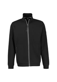 LERROS - Sportive Sweatjacke aus Baumwollmix, große Größen - BLACK