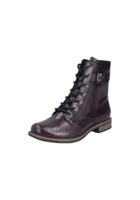 rieker - Schnütstiefeletten, Metall-Detail, für Damen - SCHWARZ-ROT / 35