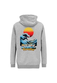 OLDSKULL - Hoodie Retro Pixel Wave Logo Graphic im zeitlosen Retro-Design - Burgundy