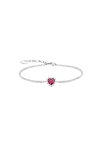Thomas Sabo - Herz-Armband Romance - silberfarben, weiß, rot