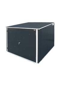 VCM. - Metall Fahrradschuppen | für 4 Fahrräder | Fahrradgarage mit 4x verstellbaren Fahrradschienen & breiten | H. 203 x B. 163 x T. 202 cm | abschließbaren Doppeltüren | Fahrradbox - 