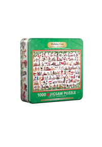 eurographics - Puzzle Holiday Cats in Blechdose, Smart Cut, 1000 Teile, 48 x 68 cm - 