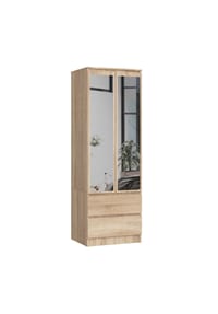 Akord - Kleiderschrank Star S60 mit 2 Türen, 2 Schubladen und 1 Einlegeboden - artisan-eiche