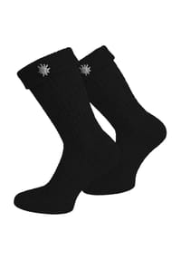 normani® - Trachtensocken mit Edelweiß-Pin - Grau