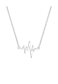 elli. - Halskette Geo Herzschlag Love 925 Sterling Silber - Gold