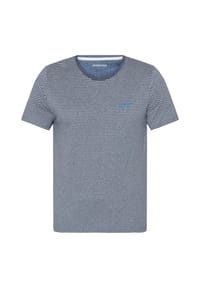 MANGUUN - Schlafanzug-Oberteil ADRIAN, Kurzarm, Rundhals, für Herren - 0  GESTREIFT BLAU