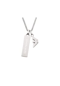 EMPORIO ARMANI N/A - Emporio Armani Dog Tag Herrenhalskette Edelstahl, EGS3306040 - Silber