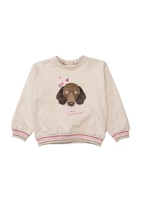 JETTE - Sweatshirt, Pailletten, für Kinder - 218 SANDSHELL