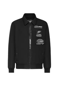 PLEIN SPORT - Bomber GLOBAL EXPRESS EDITION - black