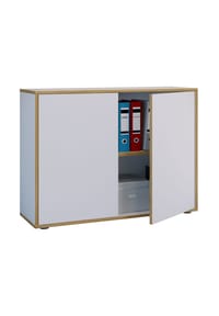 VCM. - Holz Büroschrank Ordner Aktenschrank Büromöbel Schrank Salia 2-fach Breite 100 cm Drehtüren - Anthrazit