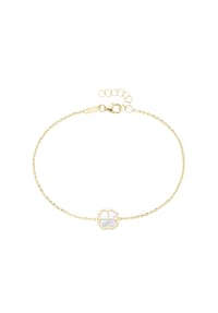 Luigi Merano® - Armband Kleeblatt-Mittelteil mit Perlmutt, Gold 375 - perlmutt