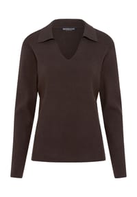 MANGUUN collection - Pullover, V-Ausschnitt, für Damen - BROWN