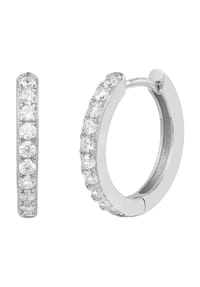 XENOX - Damen Creolen, 925er Silber - WEISSGOLD