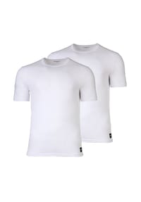 EMPORIO ARMANI - Herren T-Shirt, 2er Pack - ESSENTIAL LOGOLABEL, Rundhals, Stretch Cotton - Dunkelblau/Rot