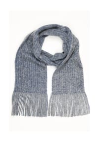collezione alessandro® - Winterschal Wolltraum Made in Italy in Melange-Tönen - blau