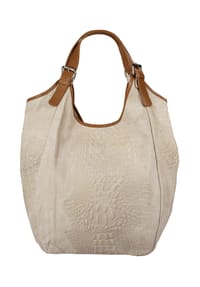 Samantha Look - Shopper Echt Leder, Made In Italy - beige