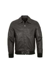 Mauritius LEATHERWEAR - Herren Lederjacke Lammnappa schwarz - schwarz