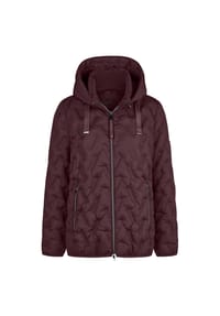 BARBARA LEBEK - Steppjacke Damen mit abnehmbarer Kapuze - 495 BURGUNDY