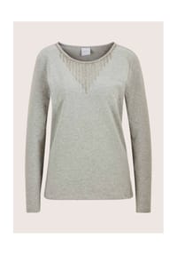 MADELEINE - Glamouröser Pullover, Strassakzente - schwarz