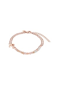 TOM TAILOR - Armband für Damen, Edelstahl, Glas | Anker - rosefarben