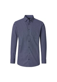VENTI - Herren Businesshemd Langarm Print Modern Fit - Dunkelblau