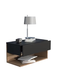 VCM. - Nachtschrank | Wandschublade | Wandboard | Nachttisch |Maße ca. H. 30 x B. 60 x T. 32 cm - Usal XL 60 cm - Anthrazit