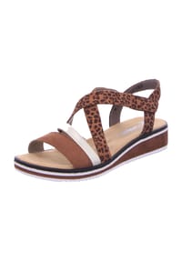 rieker - Keilsandalen - noisette/gold/leo