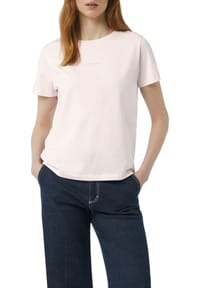 Comma Damen T-Shirt – Weicher Baumwollmix Mit Statement-Print Für Lässigen Style