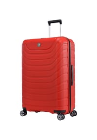 eminent ARMOR - 4-Doppelrollen-Trolley, Hartschale, Spanngurte, TSA-Zahlenschloss - CHROME RED