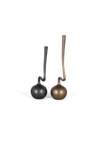 GINER & COLOMER - Große Metalldekoration 20 cm, kleine 20 cm, eleganter, moderner Stil – 78 x 22 x 22 cm - Braun