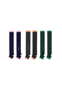 MUNADUNA - 3er-Pack Yoga-/Pilates-Stulpen mit offener Ferse Fitness-Socken,Baumwolle,Atmungsaktiv - Grau-Grün Mix