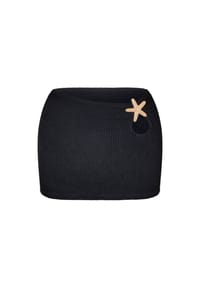 MODA MINX - Minirock Starfish Scrunch mit tollen Seestern-Elementen - Black