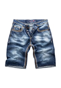 Rock Creek - Shorts Jeansshorts dicke Naht Regular Fit - Dunkelblau