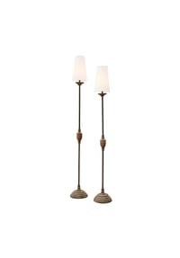 LOBERON - Stehlampe 2er Set Abigail beige/braun - beige/braun