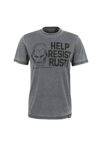 RE:COVERED - T-Shirt Marvel Help Resist Rust mit coolem Marvel-Print - Charcoal