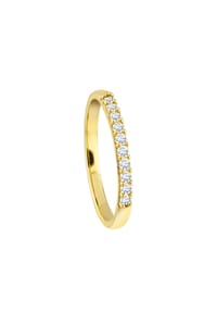 MONCARA - Damen Ring, 375er Gold, 10 Brillanten zus. ca. 0,15 Karat - Gelbgold