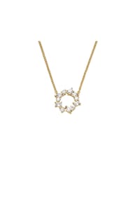 FOSSIL ELLIS - Fossil Damen Ellis Mixed Shapes Goldfarbene Messing-Anhänger-Halskette, JA7295710 - GOLD