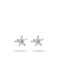 Thomas Sabo - Ohrstecker Blume mit weißem Zirkonia - silberfarben