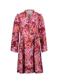 CARTOON - Sommerkleid, Split-Neck, Damen - 6840 PURPLE/RED