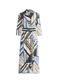 BETTY BARCLAY - Midikleid mit Volant - Blau/Grün