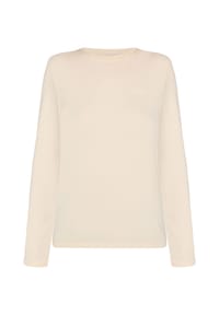 GLOBETROTTER - Langarmshirt Outdoor, Rundhals, für Damen - ANTIQUE WHITE MEL.