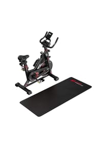 HOME FITNESS CODE - Heimtrainer Indoor Cycle, LCD-Monitor, verstellbarer Sitz, 10 kg Schwungrad, inkl. Bodenschutzmatte - 
