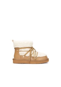 Kazar - Braune Schneestiefel mit Fell - Hellbraun