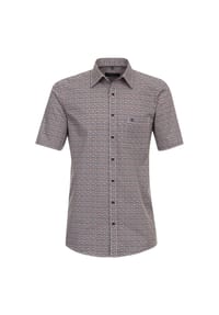 CASAMODA - Herren Freizeithemd Kurzarm Print Comfort Fit - Orange