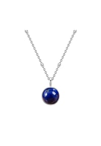 GLANZSTÜCKE MÜNCHEN - Damen Kette aus 925/- Sterling Silber in Silber mit Lapislazuli (synth.) - silber