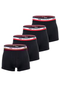 Herren Boxer Shorts, 4er Pack - Logobund, Cotton Stretch, einfarbig - Blau